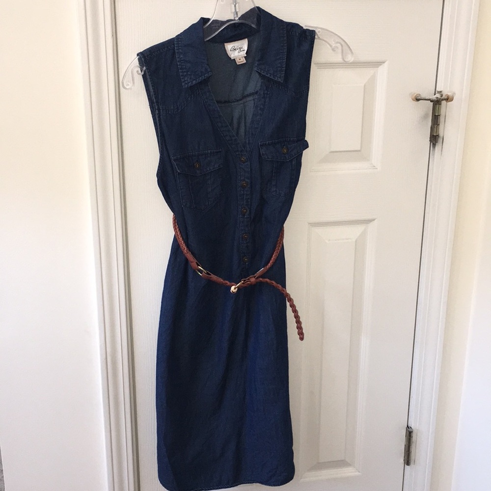 Denim Shirt Dress with belt